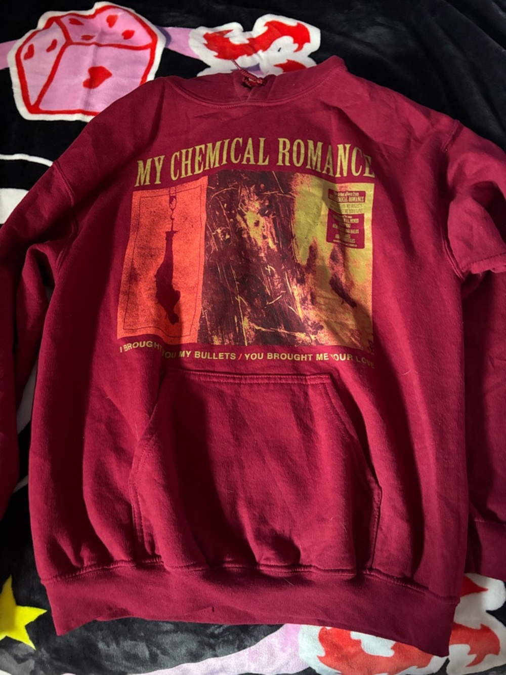 My Chemical Romance Burgundy I brought you my bullets red hoodie